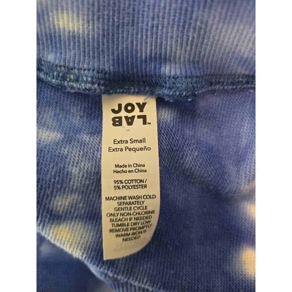 Joy Lab Crop Twist Back Blue Tie Dye Athletic Athleisure Sweatshirt Women's XS - Picture 3 of 3